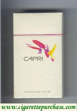 Capri Filter white 100s cigarettes hard box